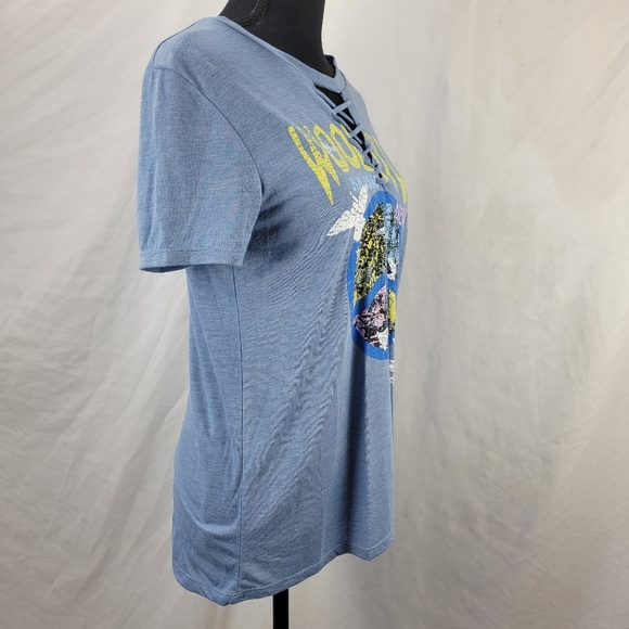 VTG Concert Tees Blue Woodstock Graphic Tee Size medium - Picture 3 of 7